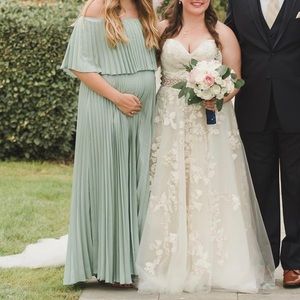 Sage green maxi dress